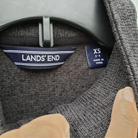Lands' End super soft dark heathered gray knit vest - Picture 3 of 6